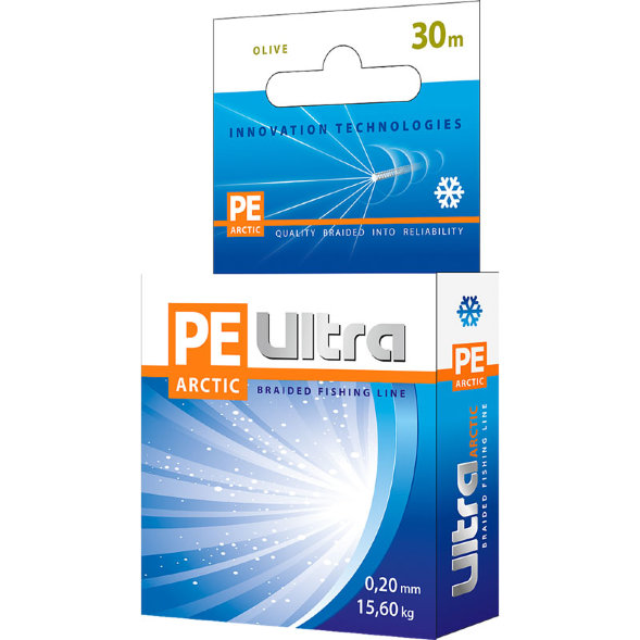 Леска-шнур Aqua Pe Ultra Arctic 30м*0.08 мм оливковая