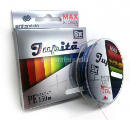 Шнур плетеный Shii Saido Jupita 8X, L-150 м, d-0,12 мм test-6,8 кг, multicolor