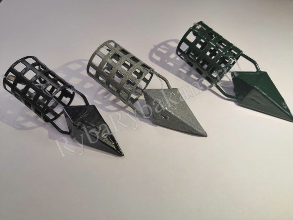 Кормушка Vikfish сербская пуля D30, 90 гр. леска, водоросли