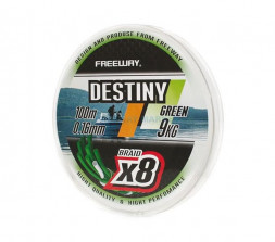 Леска плетеная FREEWAY Destiny Green FWx8 0.26 39lb 18кг