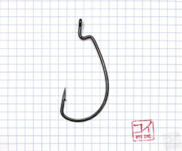 Крючок KOI Magna Super Lock Worm, размер 7/0 INT, цвет BN, офсетный 5 шт.