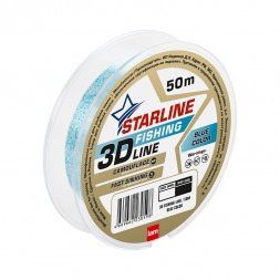 Леска IAM Starline 3D Fishing Line 50m, диаметр 0,16 мм Голубой