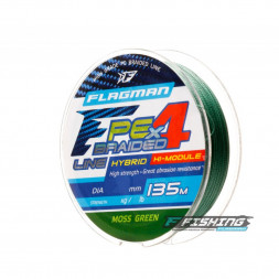 Леска плетеная FLAGMAN PE Hybrid F4 0.26 135м 12.7кг Moss Green 26135-026