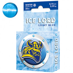 Леска AQUA Ice Lord light blue 0.14 30м