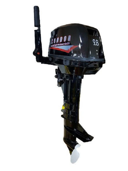 Двигатель лодочный Condor T9,8HS, 2тактный, мощность 9,8 л.с., вод.охлаждение, вес 26 кг