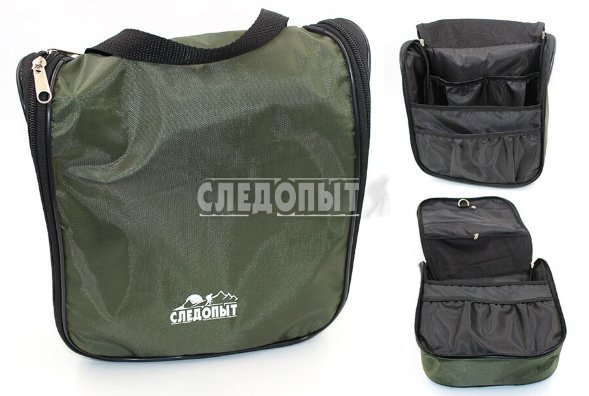 Косметичка СЛЕДОПЫТ Дорожная р.23х20,5х9 см, ц. олива Oxford
