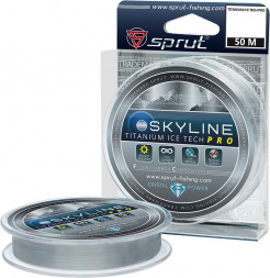 Леска Sprut Skyline Fluorocarbon Composition IceTech PRO Titanium 0.125 50м
