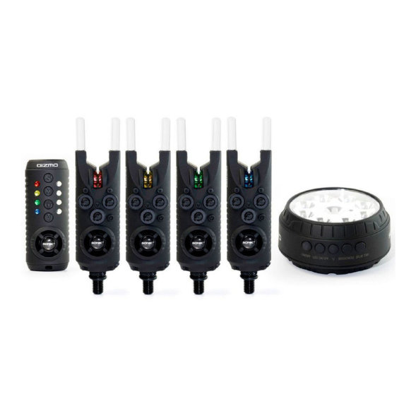 Комплект сигнализаторов с пейджером и лампой Sonik GIZMO 4+1 Set Red, Yellow, Green, Blue + Bivvy L