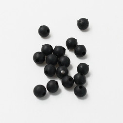 Бусина фидерная Namazu Soft Beads, PVC, d-6 мм круглая, цв. черный 20 шт.