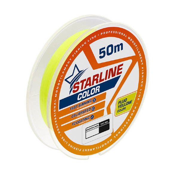 Леска IAM STARLINE 50m Флуоресцентный Жёлтый d0.261
