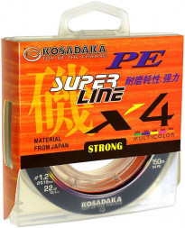 Леска плетеная Kosadaka Super PE X4 multicolor 0.14 150м