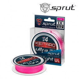 Леска плетеная SPRUT Keitaro Ultra Light Braided Line X 4 Pink 0.12 95м