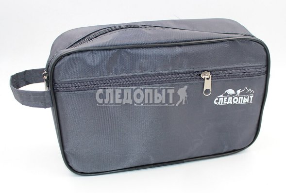 Косметичка СЛЕДОПЫТ Сумка р.16х25х8 см, ц. серый Oxford, с карманом