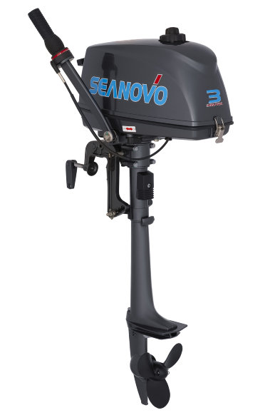 Двигатель лодочный SEANOVO, двухтактный, мощность 3,0 л.с., короткая нога, SN3.0FHS, вес 9.8 кг