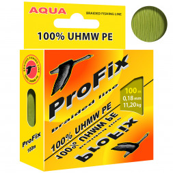 Леска плетеная Aqua ProFix Olive 0.18 100м